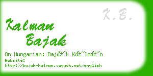 kalman bajak business card